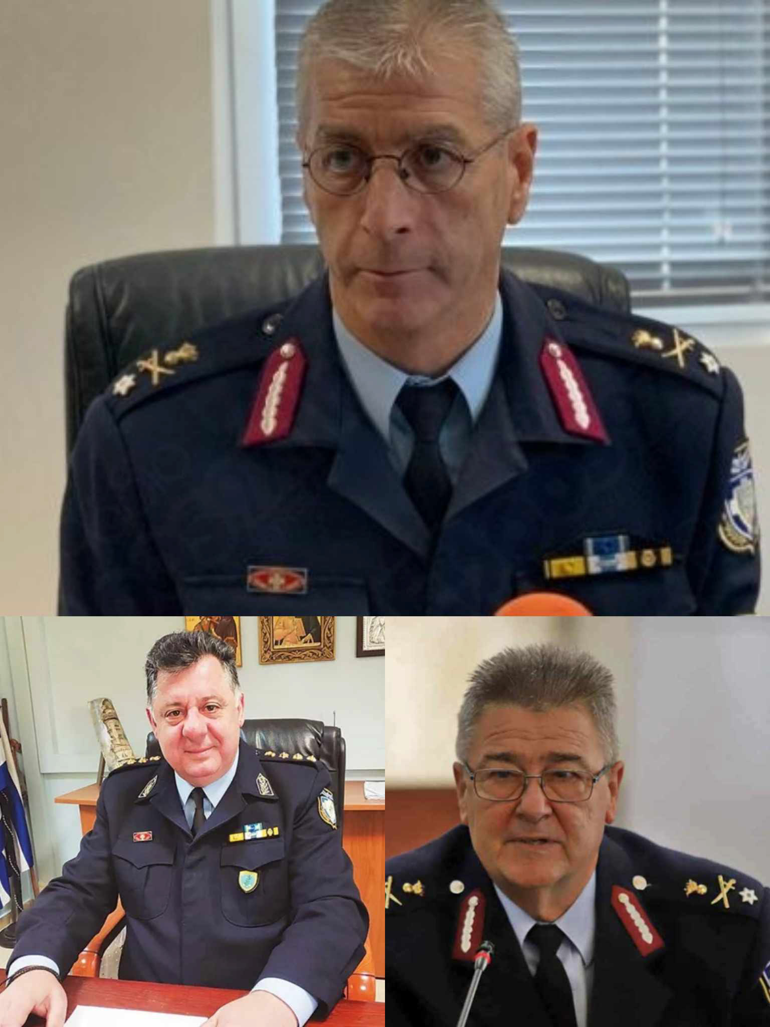 Παραμένουν ως Υπαρχηγός της ΕΛΑΣ ο Πασχάλης Συριτούδης , ο Μιχάλης Σεβδυνίδης ,αποστρατεία για τον Ιωάννη Καραμανλή της Γενικής Δνσης ΑΜΘ
