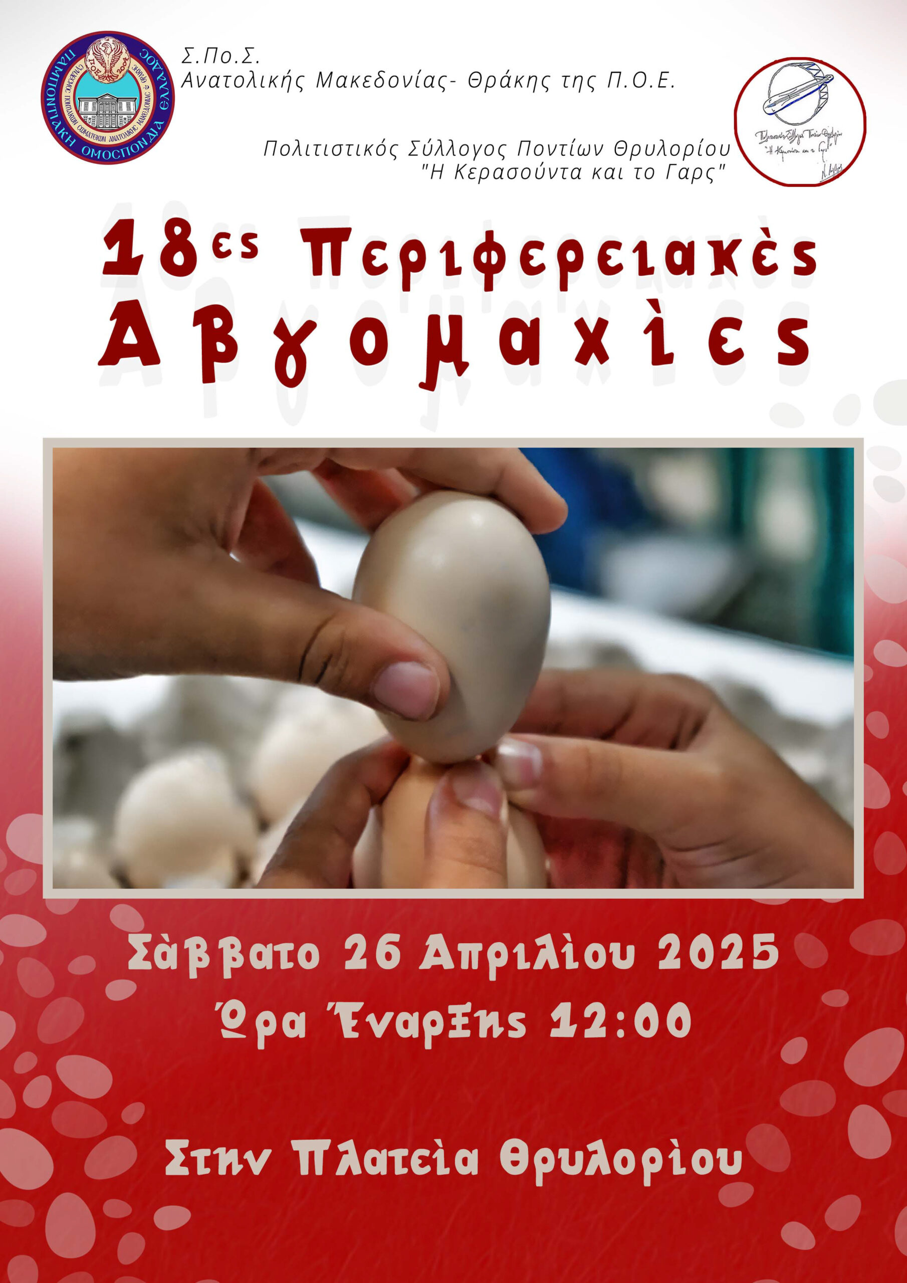 Το Σάββατο στο Θρυλόριο οι παραδοσιακές αυγομαχίες